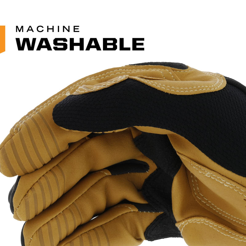 Mechanix Wear Material4x M-Pact Gloves - Abrasion-Resistant Gloves for Hand Safety - Machine Washable - Breathable - Secure Fit - Tear-Resistant - Durable - Brown/Black - Medium