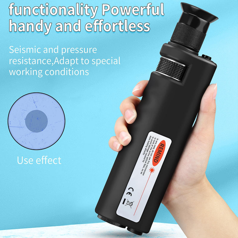 3-piece Fiber Optic Cleaning Tool 400X Fiber Optic Microscope with 2.5mm SC/FC/ST and 1.25mm LC adapters, Belt 2.5mm/1.25mm Fiber Optic Cleaning Cotton Swab Suitable for SC/FC/ST/LC/MU adapters