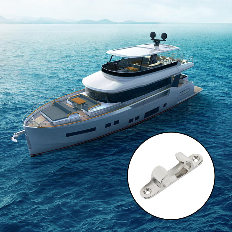 Semetall 4" Bow Chock Fair Line Cleat Hardware for Marine Yacht,Silver 2pcs | Stainless Steel