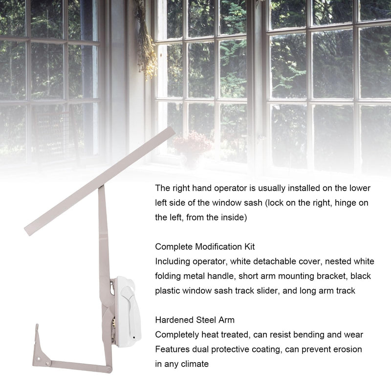 Eujgoov Casement Window Operator Right Hand Dual Arm for Maxim 50
