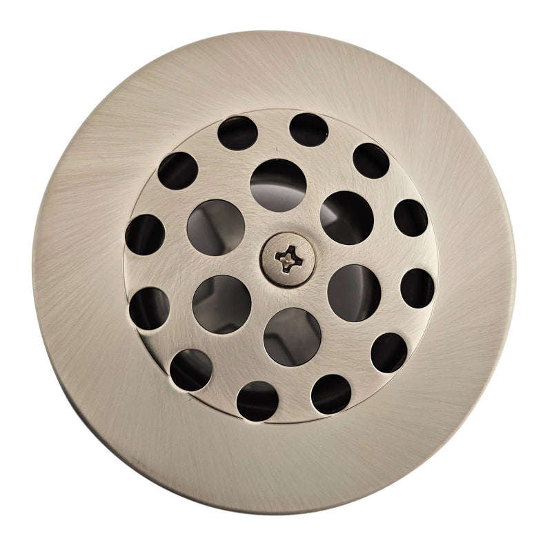 Westbrass A592144-07 1-1/2" x 14" Black Poly Tubular Bath Waste & Overflow Assembly with Trip Lever and Beehive Strainer Grid Drain Cover, Satin Nickel
