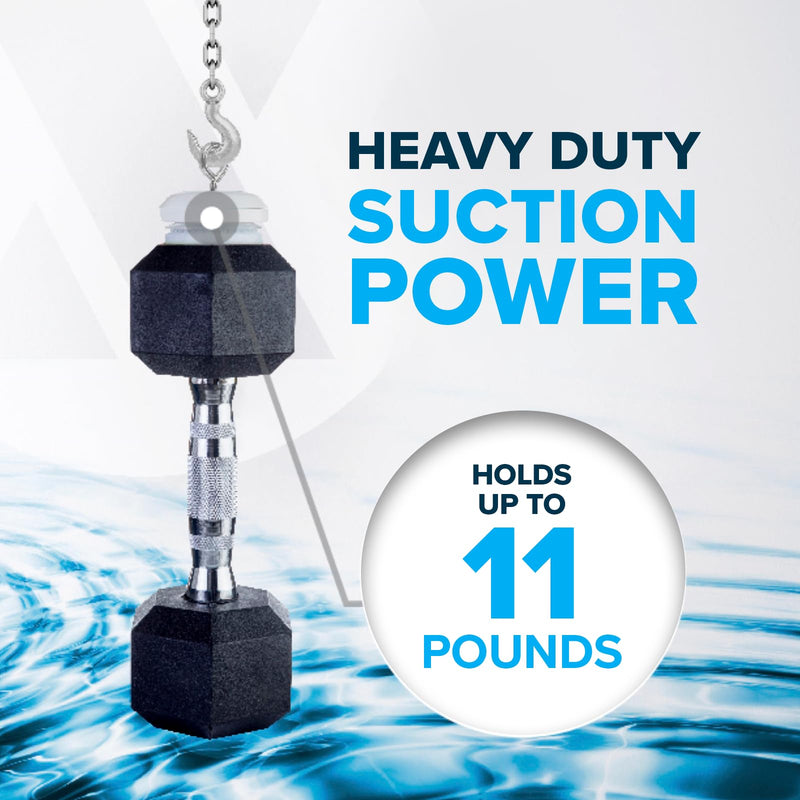 SlipX Solutions Patented On The Dot Power Lock Suction Cup Hook, Razor Holder & Phone Cradle (Perfect for Shower & Mirror, Holds 11 lbs), No-Drilling, No Tools, Rust-Proof, Waterproof, Removeable 1