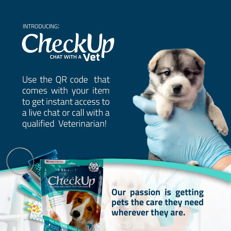 CheckUp Kit at Home Wellness Test for Dogs | Telescopic Pole, Detachable Cup & 2 Test Strips | Detects 4 Most Common Pet Health Indicators - Glucose, Protein, pH and Blood in Urine | 2 Strips 4 Parameters Strips - PawsPlanet Australia