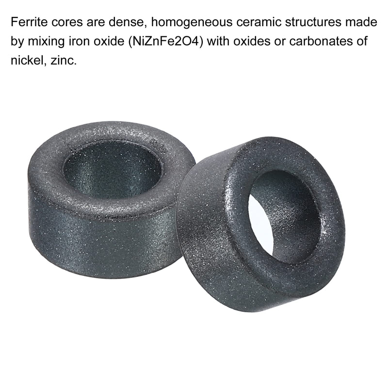 PATIKIL Ferrite Toroid Core 14mm x 8mm x 7mm, 30 Pack Transformer Inductor Coil Ring, Black