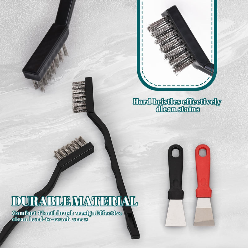 48 Pcs Mini Stainless Steel Wire Brush Set, Wire Scratch Brush 48