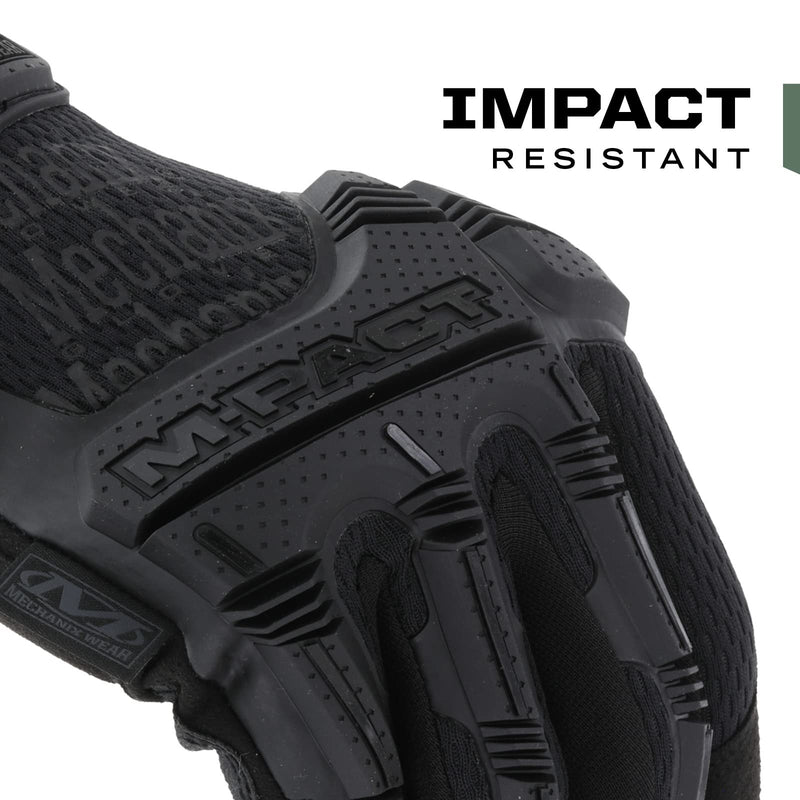 Mechanix Wear: M-Pact Covert Tactical Gloves with Secure Fit, Touchscreen Capable Safety Gloves for Men, Work Gloves with Impact Protection and Vibration Absorption (Black, Large) Black