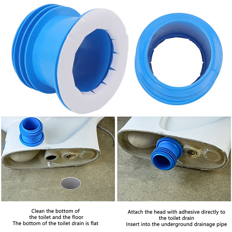 Toilet Wax Ring, Wax Ring For Toilet, Toilet Sealing Ring Multifunctional Rubber Toilet Gasket Ring(Blue) Blue