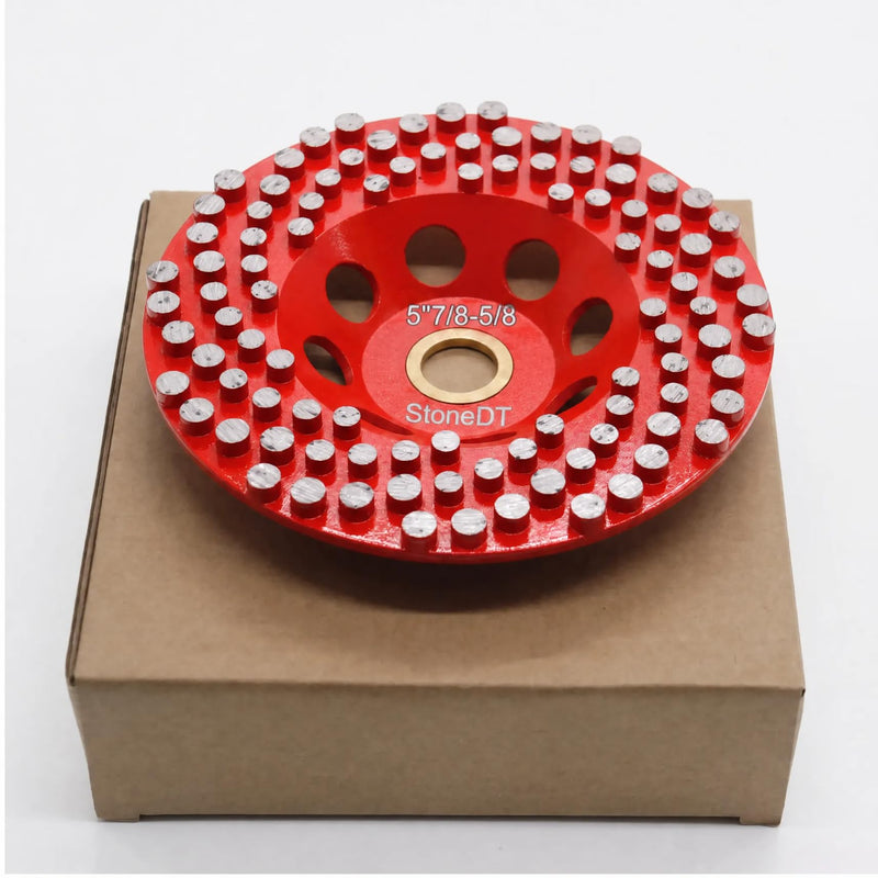 5” Concrete Grinding Wheel, Diamond Grinding Cup Wheel for Marble Granite, Angle Grinder Cup Wheel Fits 7/8-5/8 Inch Arbor, 16/20 Coarse Grit, Dot Segment 5''