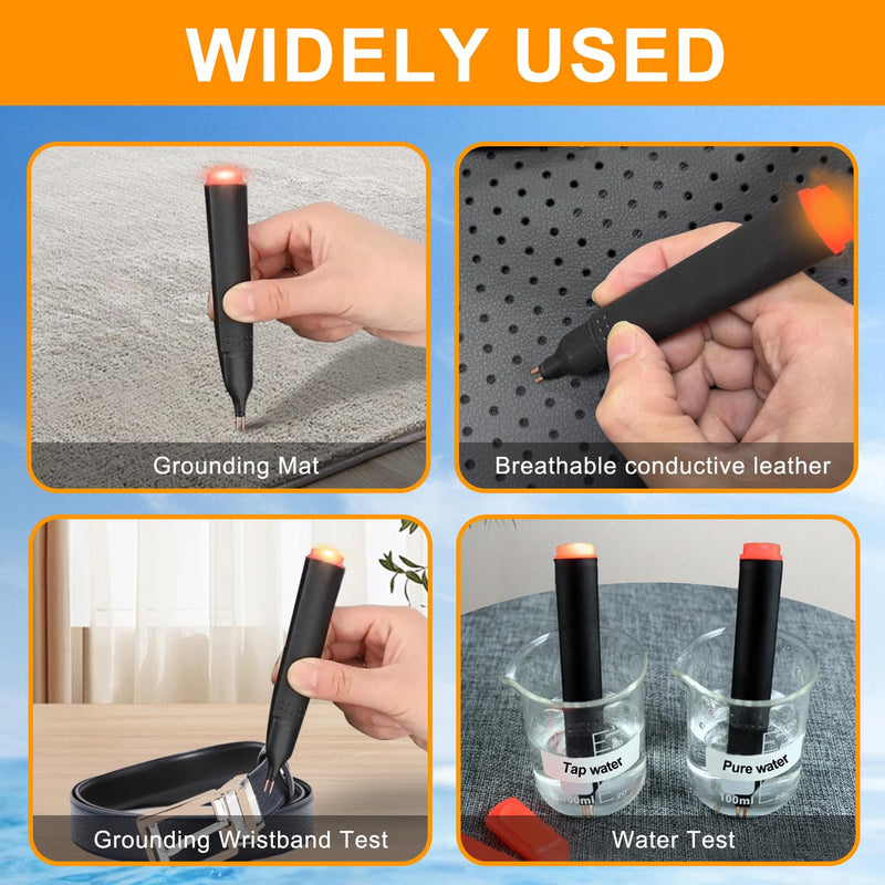 Conductivity Test Pen, Continuity Tester for Grounding Mats, Sheets, Pads, Blankets, Pillow Cases