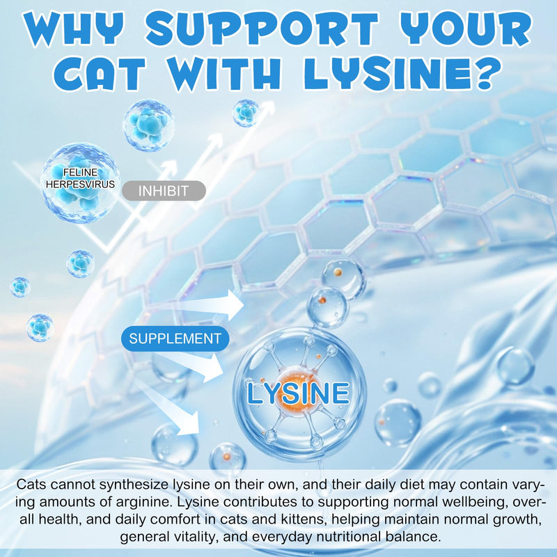 ALIVO L-Lysine for Cats, Immune Support Drops for Cats Feline Respiratory Health, Sneezing & Runny Nose - Pet Liquid Supplement for Eye Function & Cat Cold Relief - Chicken Flavor, 2 fl oz / 60 ml