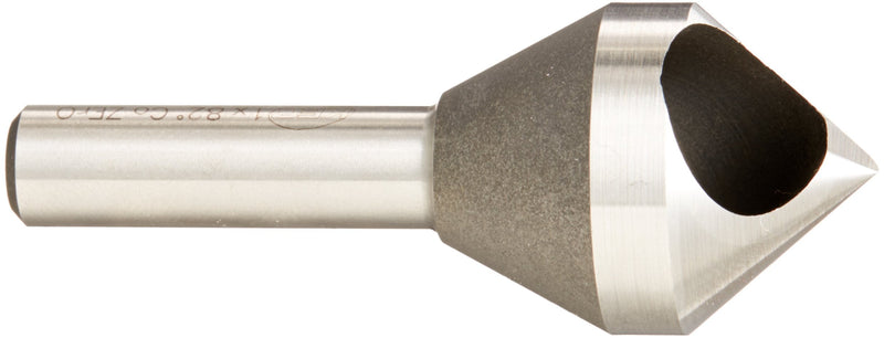 KEO 53515 Cobalt Steel Single-End Countersink, Uncoated (Bright) Finish, 82 Degree Point Angle, Round Shank, 3/8" Shank Diameter, 1" Body Diameter