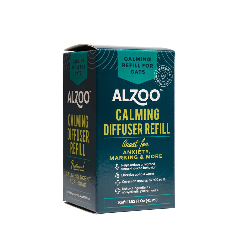 Calming Diffuser Refill for Cats, Helps Reduce Unwanted Stress-Induced Behavior, 100% Plant-Based Active Ingredients, Covers Up to 500 Sq. Ft, 1.52 Fl. Oz. - PawsPlanet Australia