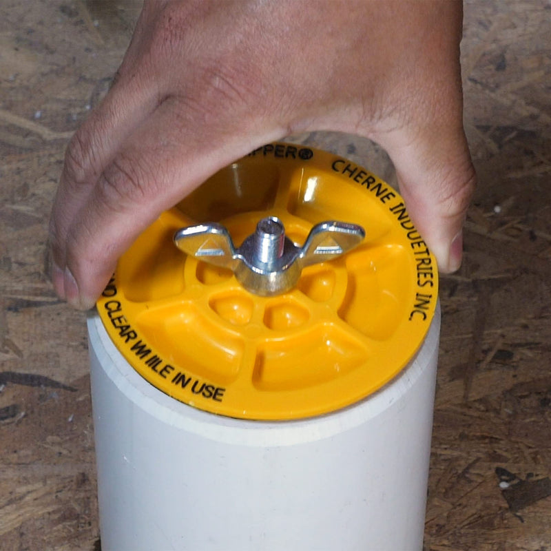 Cherne 270229 End-Of-Pipe Gripper Mechanical Test Plug, 2", Yellow 1 Count (Pack of 1)