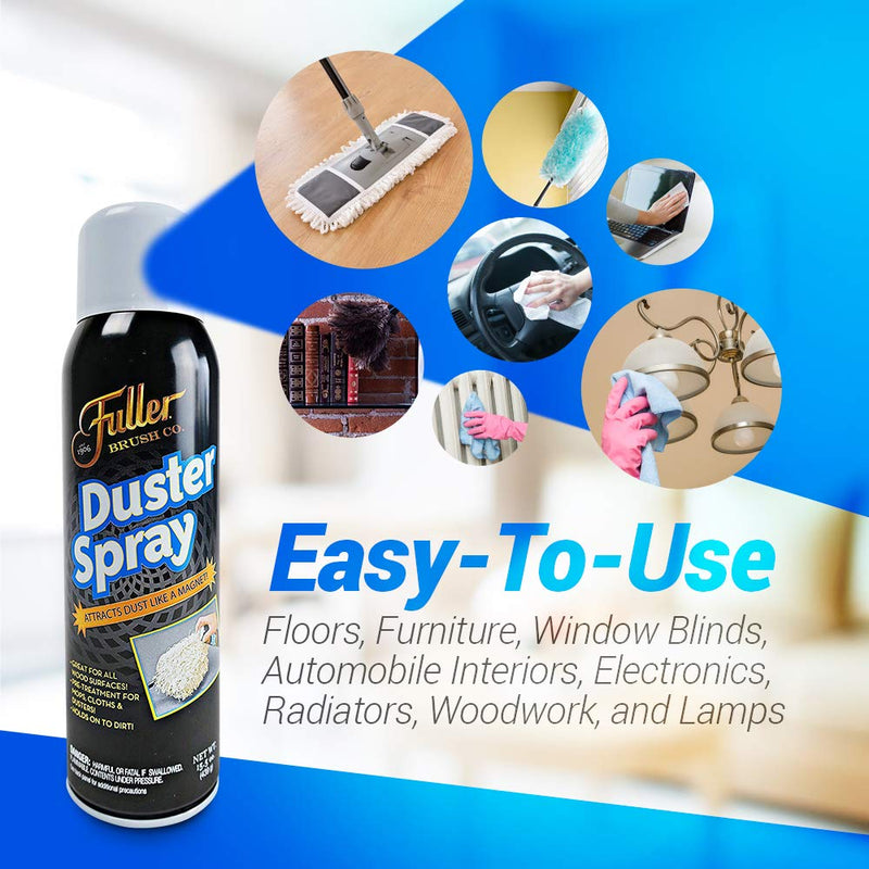 Fuller Brush Duster Spray – 15.5 oz Multi Surface Dust Removing Sprayer - Safe Household Cleaning for Floors, Furniture, Blinds & Car Interiors (Pack of 1) 1 Pack