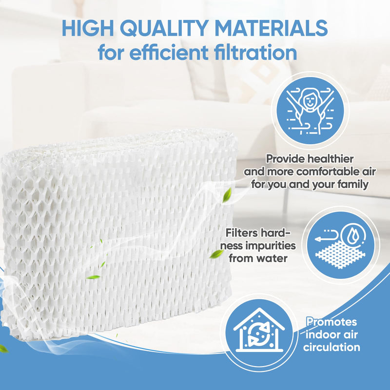 4 Pack HAC-504 Humidifier Wicking Filter Compatible with Honeywell HCM-350,HCM-300T, HCM-600, HCM-710, HCM-315T,HAC-504 and HAC-504AW Cool Mist Humidifiers, Replacement Filter A 4 Pack-White