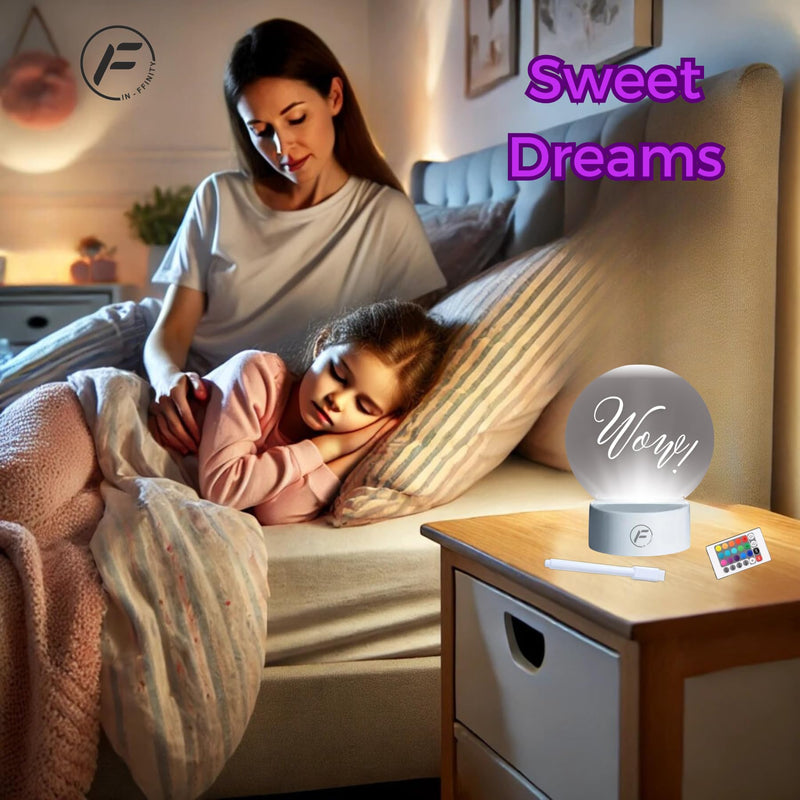 Lamp Table Personalized DIY Message Board Night Light - USB Powered with Erasable Pen and Remote Control - Customizable LED Writing Pad - Unique Present for Office, Room, or Desktop Decoration