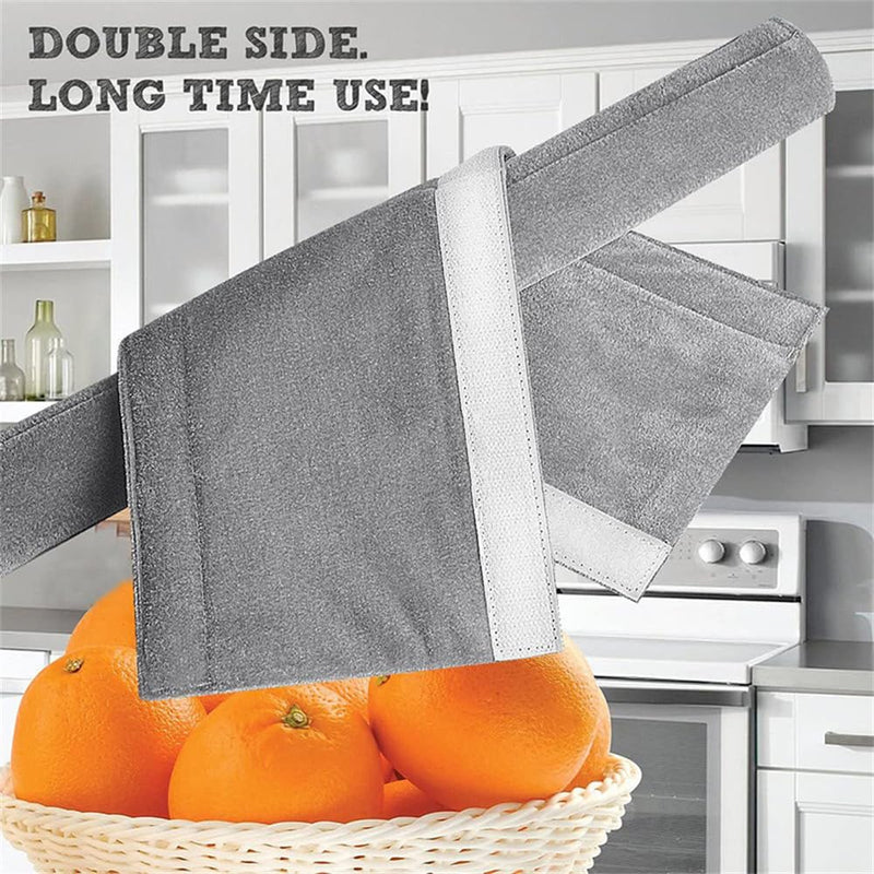 2 PCS Refrigerator Door Handle Covers Kitchen Appliance Decor Handles Anti-Skid Anti-Static Protector Fridge, Dishwasher Oven Keep Off Fingerprints,Food Stains （Grey） Gray