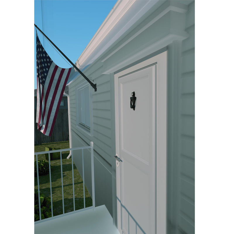 Elegant 5 Inch Matte Black Door Knocker with 180 Degree Peephole - Perfect for Front Door Security - Includes Door Viewer Peephole and Door Knockers for Front Door
