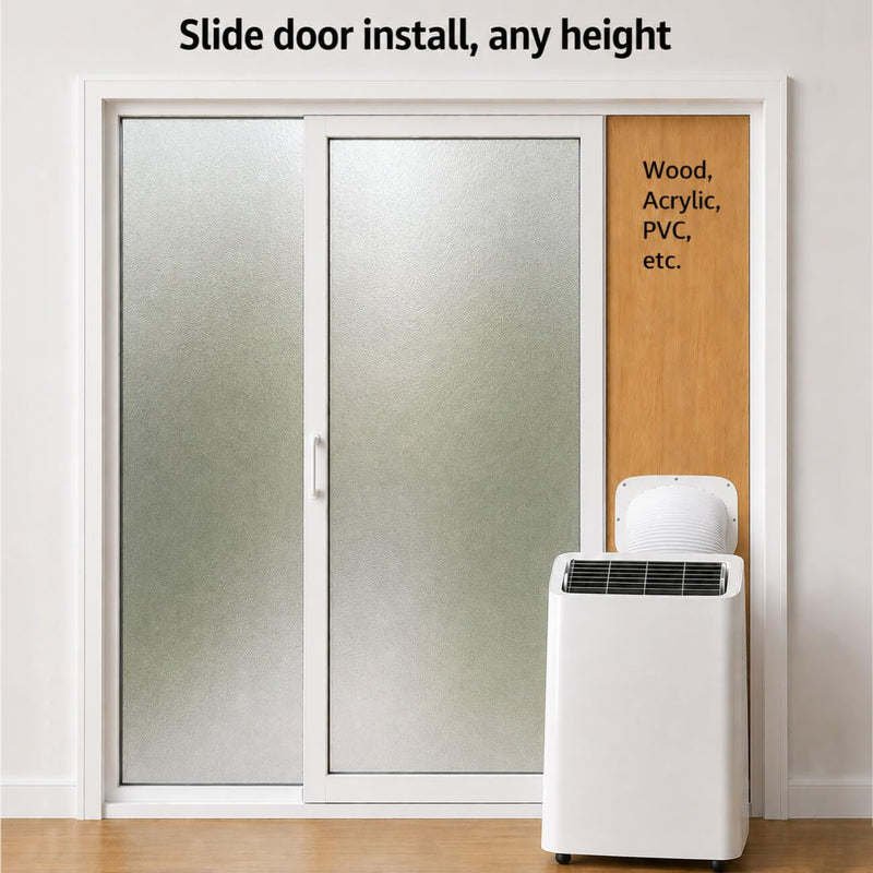 AC Exhaust Hose Adapter Plate for Windows & Sliding Doors for Midea Duo White