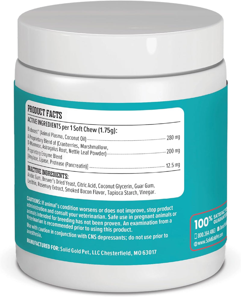 Solid Gold Cranberry Supplement for Dogs & Cats for Urinary Tract Health - Berry Balance UTI + Bladder + Kidney Support for Cats and Dogs with Antioxidants Chews - PawsPlanet Australia