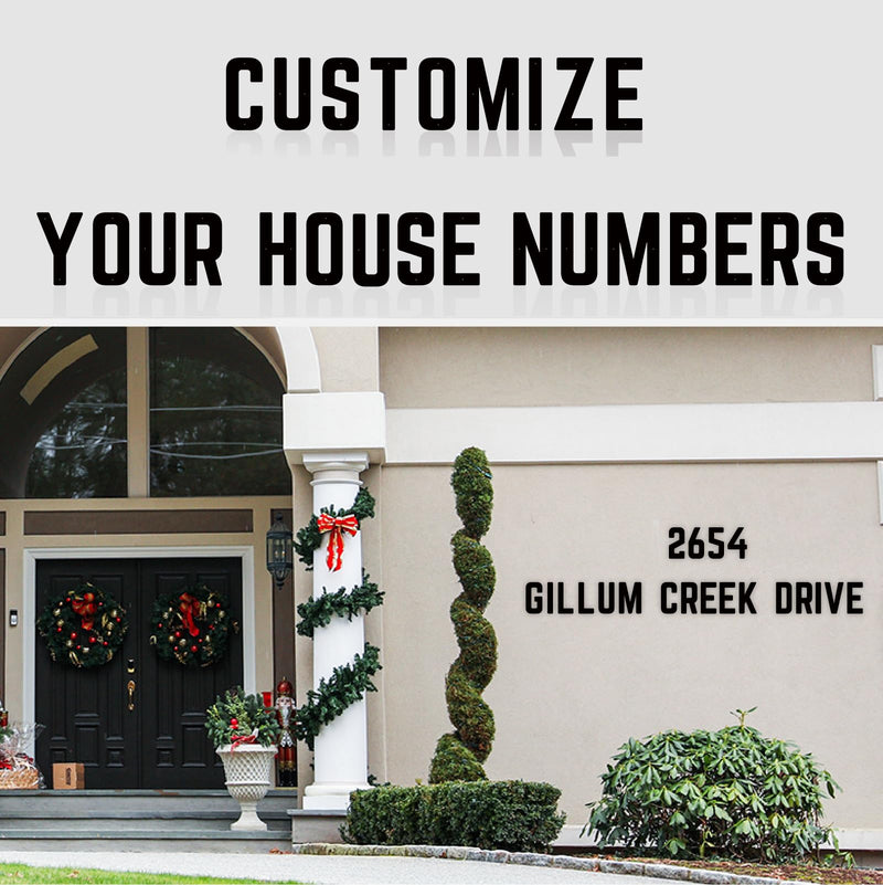 8 Inch Metal Letters, Modern House Address Numbers, Metal Door Numbers, Large Black House Address Letters and Numbers for Home Office Street Apartment Outside (A) Black-A