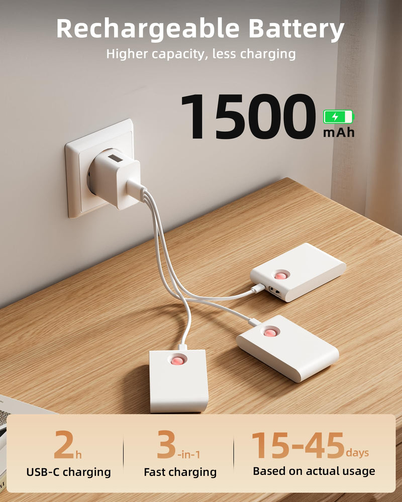 EZVALO 6 Pack Motion Sensor Night Lights, Sync LED Stair Lights Indoor, 1500mAh Rechargeable, Magnetic & Dimmable, 3000K Soft White, Portable Nightlight for Hallway, Stairs, Bathroom, Bedroom 6pack