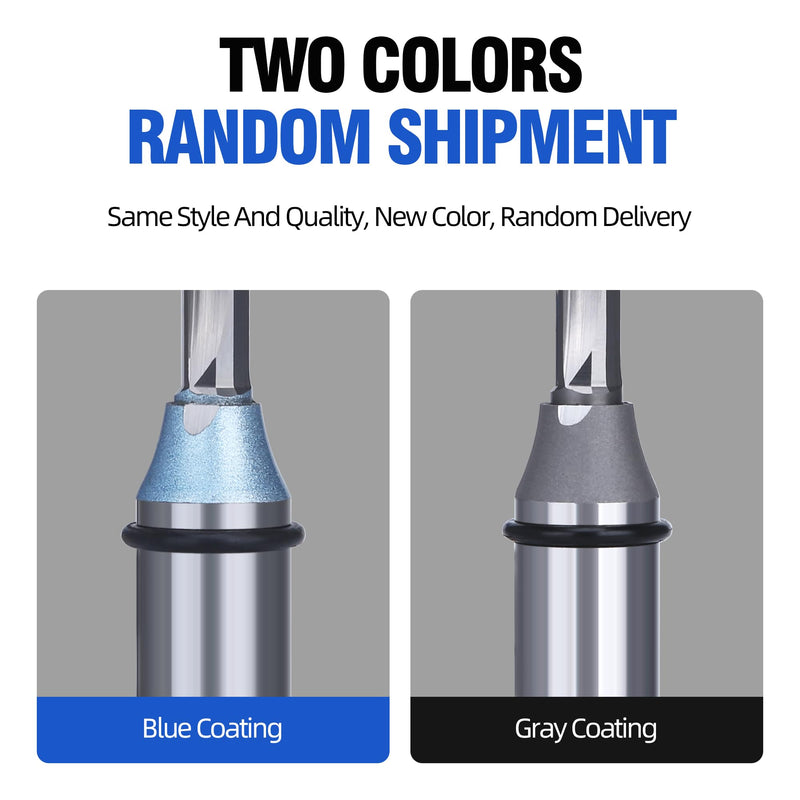 HUHAO TCT Straight Router Bit 1/2" Shank – 3 Flutes Slot Cutter Milling Cutter for Wood, CNC Trimming Slot Bits, TCT Cutters, 20mm Cutting Depth 1/2*12*20