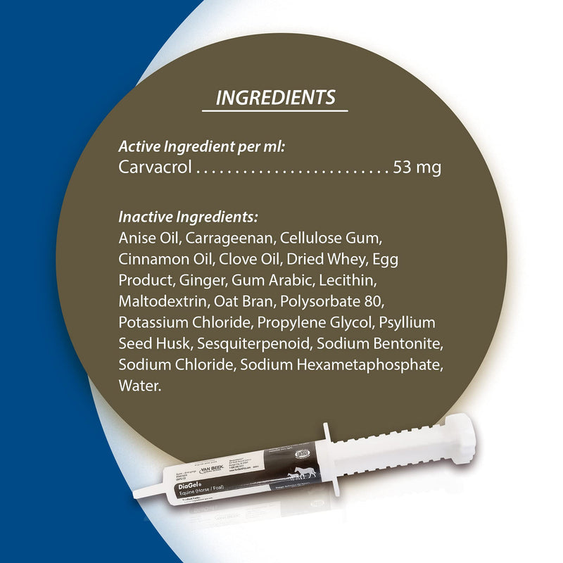 DiaGel for Equine - All Natural Horse Supplement to Help Maintain Digestive Health & Function - Oral Gel to Help Control Diarrhea - Natural Horse Products - PawsPlanet Australia