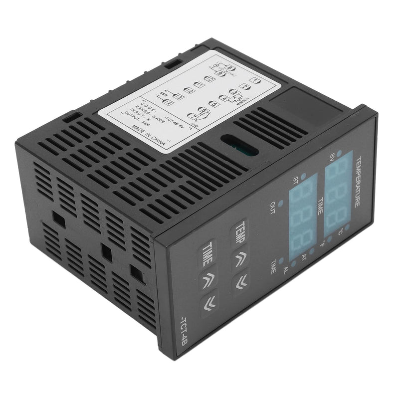 Heat Press Temperature Controller, Multiple Alarm Modes Easy to Install 0 400℃ Digital Display PID Control Thermostat for Food Processing for Light Industry