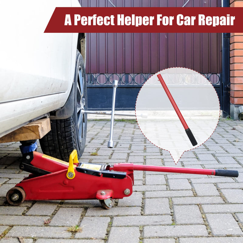 Horizontal Hydraulic Jack Handle, 2 Ton Floor Jack Handle Replacement for Car Jack Pole Lever Handle, Use for Car Jack Accessories Red