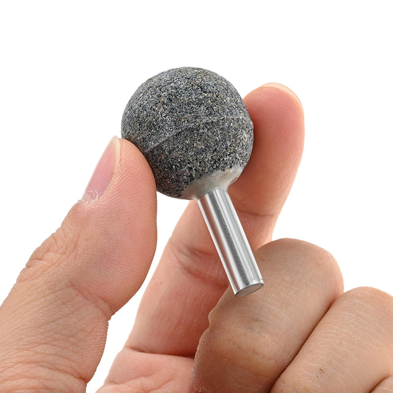 dophee 10Pcs Various Shape Aluminum Oxide Abrasive Mounted Grinding Stones Rotary Grinding Bits with 1/4" Shank for Electric Rotary Tools Drill Grinder