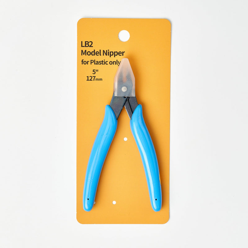 LB2 5 Inch Model Nipper, Plastic Model Tools for Beginners, Sharp Blade Gundam Nipper with Non-Slip Grip, Spure Cutter for Electronics, Gunpla Model Building, Jewelry, Blue A