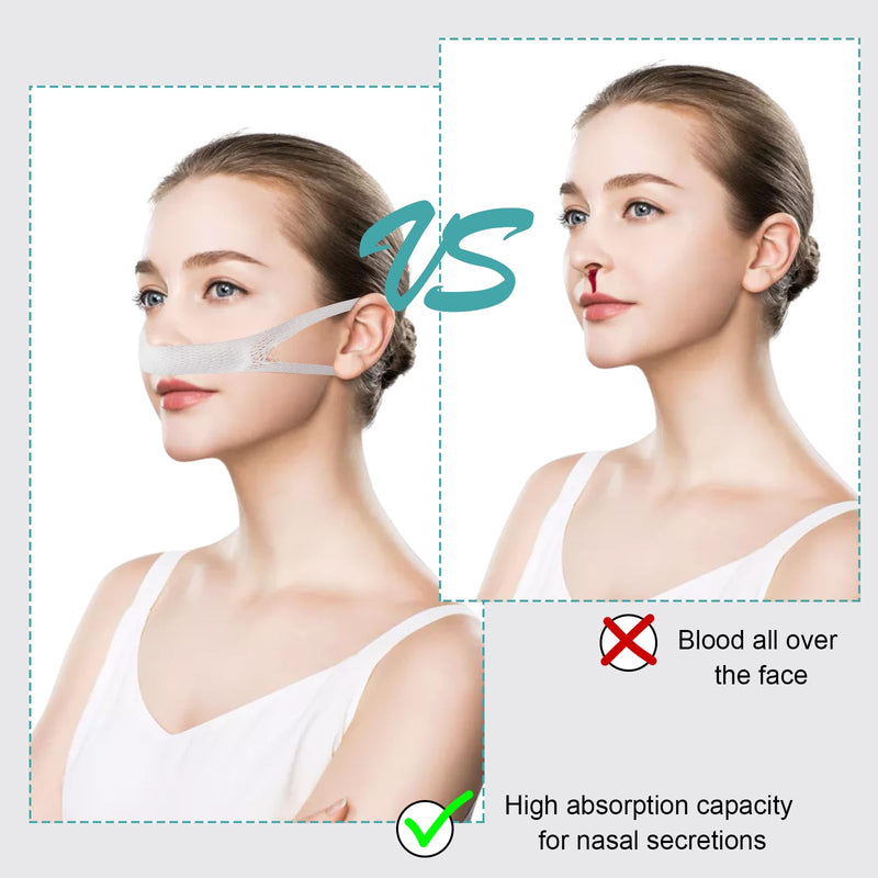 Elastic Nose Bandage, Nasal Bandage Nose Surgery Elastic Bandage Dressing Holder for Nose Surgery Elastic Bandage Post Surgical Procedures Nasal Postoperative Supplies(20 Pcs) 1 - NewNest Australia