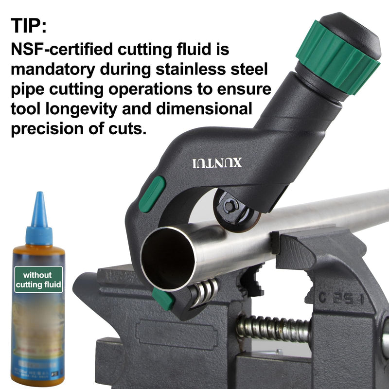 Copper Pipe Cutter Tool Set 3/16"-2" Outer Diameter, Tube Cutter for Copper,Brass,Aluminum&Stainless Steel, HVAC Metal Plumbing Tubing cutter Tool with Deburring Tools&Extra Blades(XT600616) 650 SKD11 2 IN 1