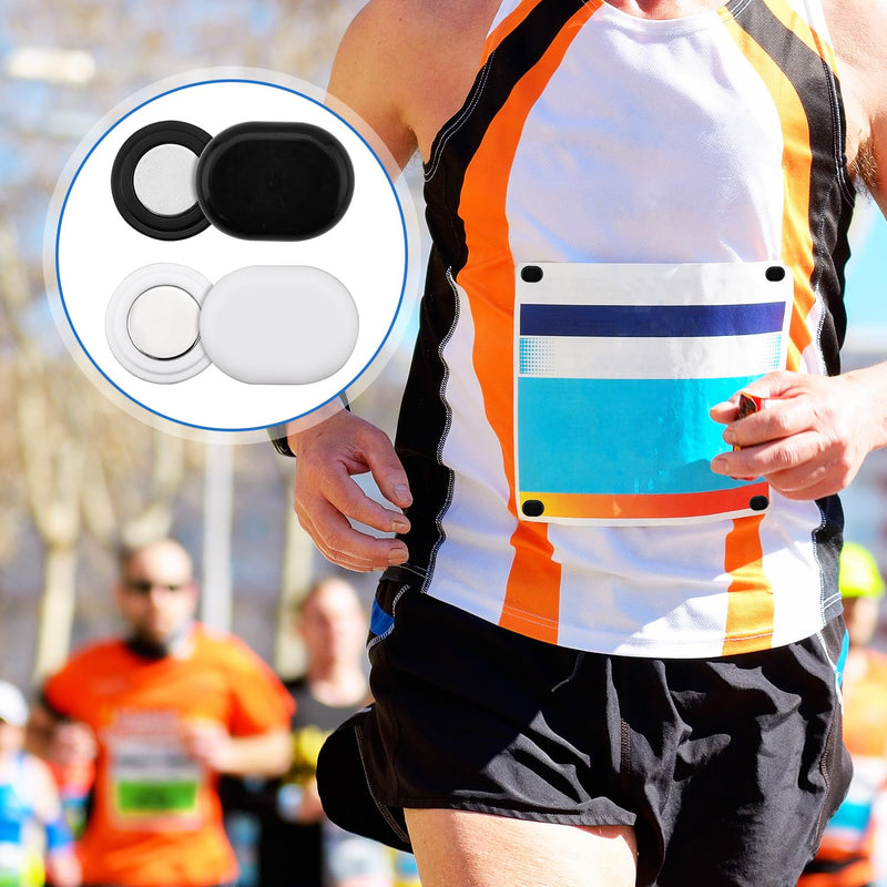 10 Pairs Race Bib Magnets, Magnetic Running Race Buckle Clips Runners Bib Holders Magnets Fasteners Number Pins for Marathon Triathlon Run Cycling Accessories