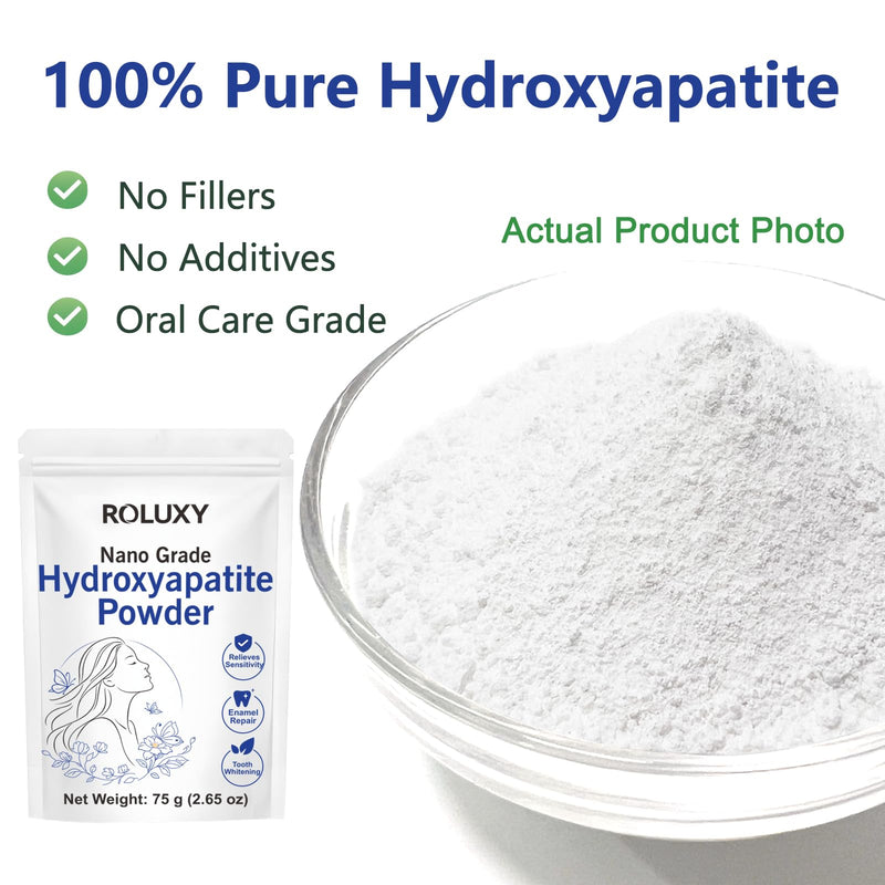 100% Pure Nano Hydroxyapatite Powder 75 g (2.65 oz) | Nano Grade Hydroxyapatite Powder | High-Purity Raw Material hydroxyapatite for DIY Formulations | nanohydroxyapatite Bulk 75g (2.65oz)