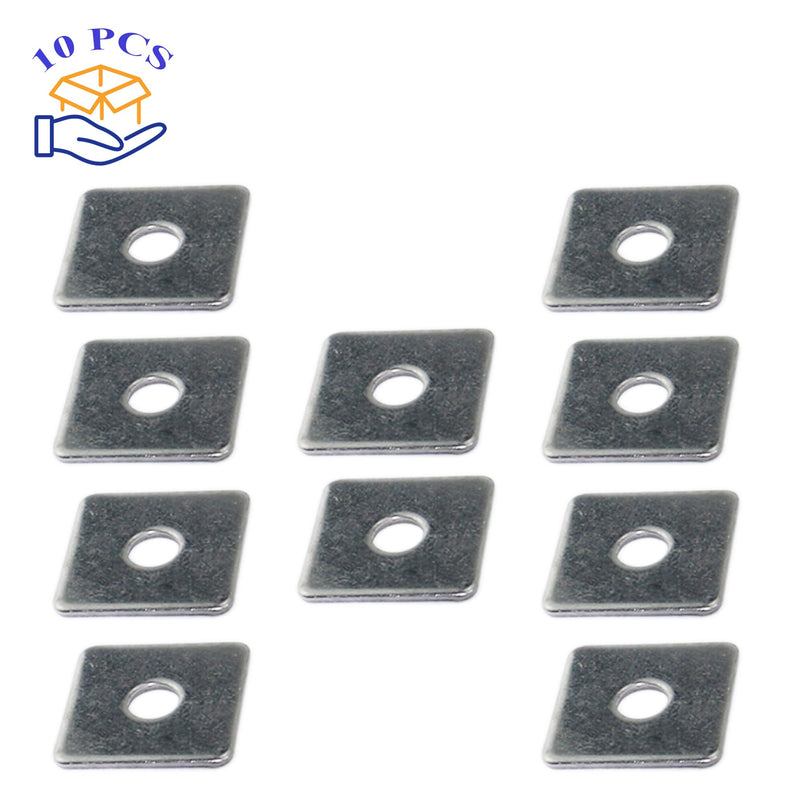10 PCS Flat Square Plate Washers, M8x30x30x2 mm 304 Stainless Steel Square Flat Bearing Plate Washers Pad Spacer Gasket for Hardware Fastener, Fit for 5/16" Bolt, Thickness 2 mm, Silver, LXLVOUEG M8 X 30 X 30 X 2 mm Stainless Steel-Silver-10 PCS
