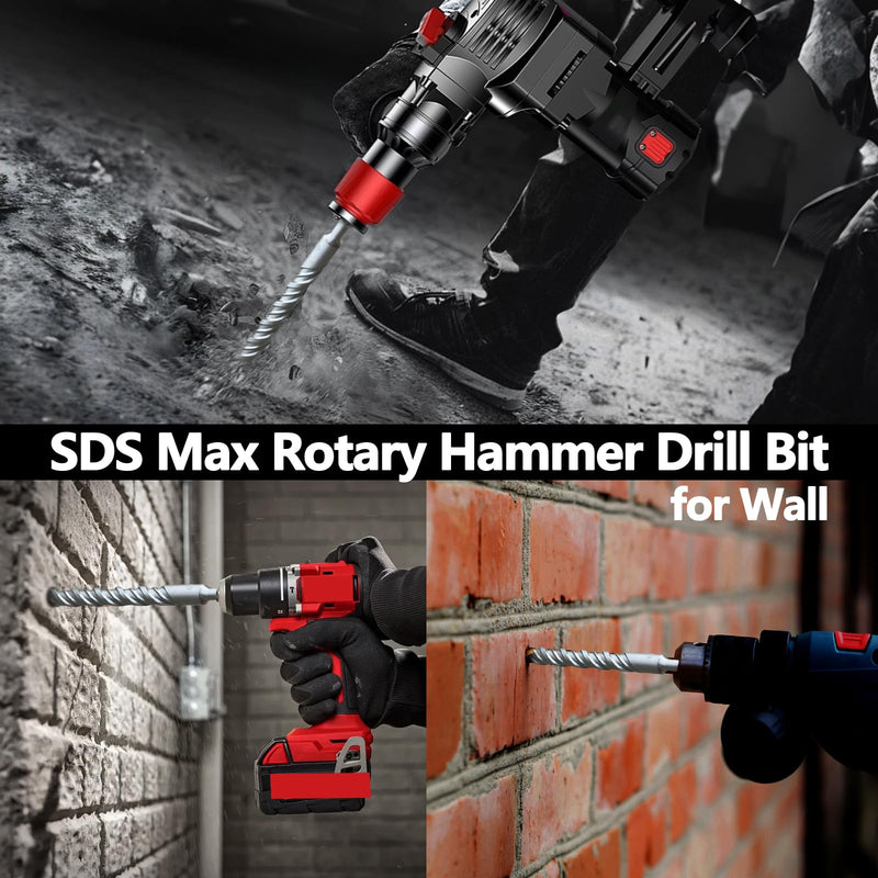1 inch x 10 inch x 15 inch (26 x 380mm) SDS Max Rotary Hammer Drill Bit, Carbide Tip Masonry Drill Bit for Masonry, Brick, Stone, Concrete (1 inch x 15 inch (26 x 380mm)) 1 inch x 15 inch ( 26 x 380mm )
