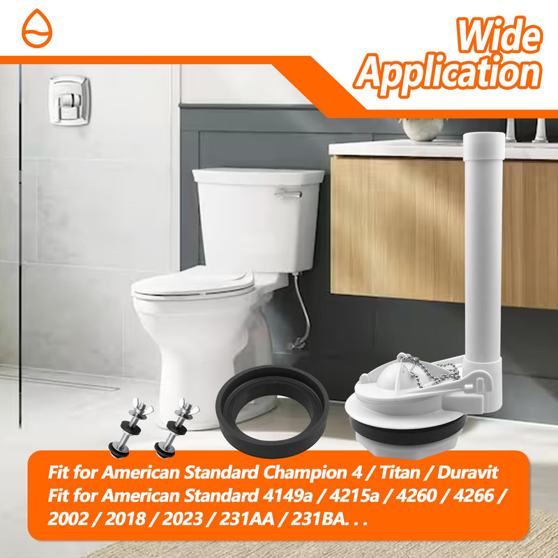 Toilet Flush Valve Fit for American Standard Champion 4 Titan Duravit 4149A 4215A 4260 4266 2002 2018 2023 231AA 231BA