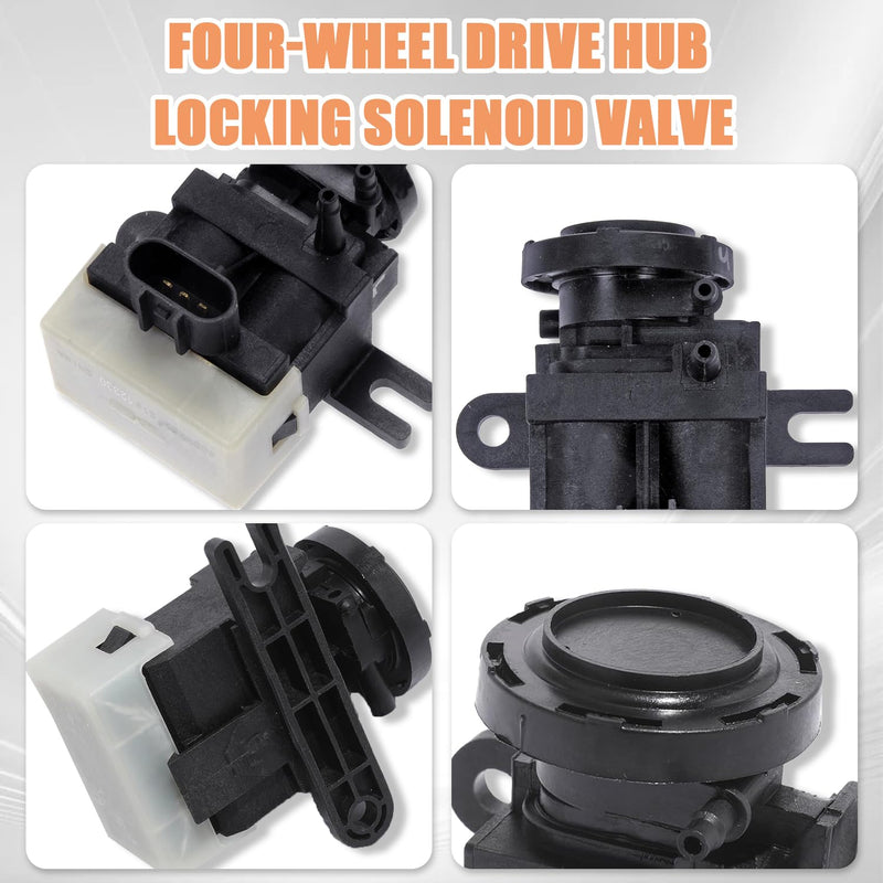 4WD Hub Locking Solenoid Actuator Fits Ford F250 F350 F450 F550 Super Duty 1999-2010, Compatible with Dorman 600-402