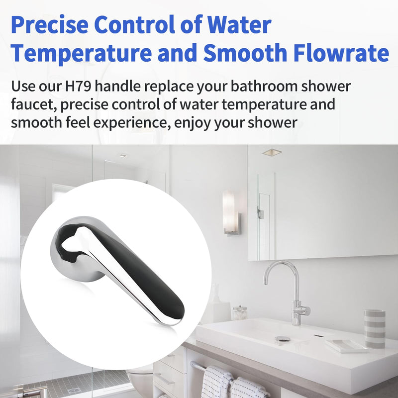 H79 Single Metal Lever Handle Compatible with Delta 1300/1400 Series Handle Kit, Faucet Handle fit for Delta Tub - Chrome Bathroom Accessories