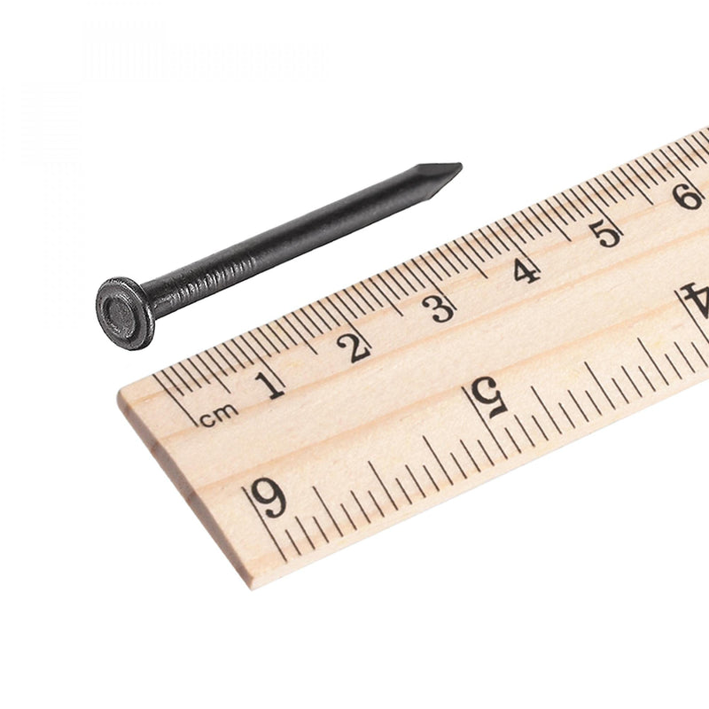 uxcell Hardware Nails Carbon Steel Point Tip Wall Cement Nail 41mm(1.6") 3mm Rod Dia Black 200pcs
