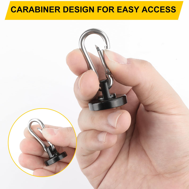 DIYMAG Black Magnetic Hooks,70LBS Strong Heavy Duty Neodymium Magnet Hooks ，Strong Magnetic Hooks for Hanging at Home, Office Locker, Workplace, Refrigerator, Cruise Ship or Travel, 15Pack 70LBS-15P