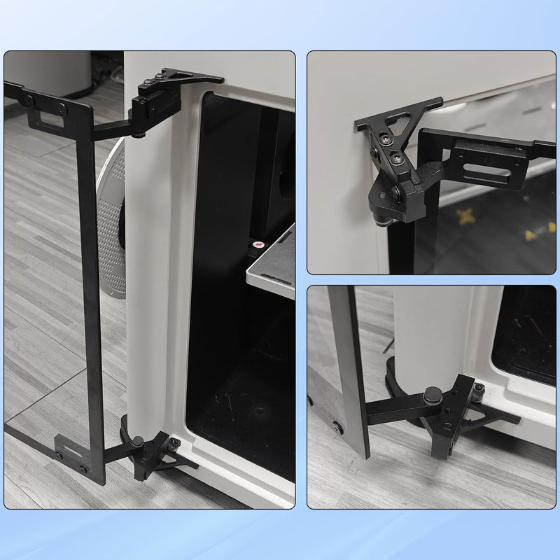 FYSETC Upgraded Metal Parts for Snapmaker-U1 Door: CNC Door Hinge 180/270° Adjustable Easy to Swivel Compatible with Snapmaker U1 3D Printer Not for J1 J1S