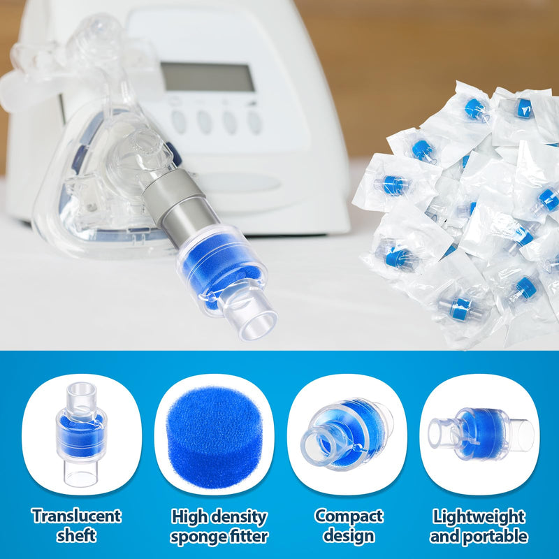 Qualirey 20 Pcs HME Heat Moisture Exchange Filter Humidification Solution Filter Individually Sealed Packaging HME Filter Replacement for Tracheostomy Supplies