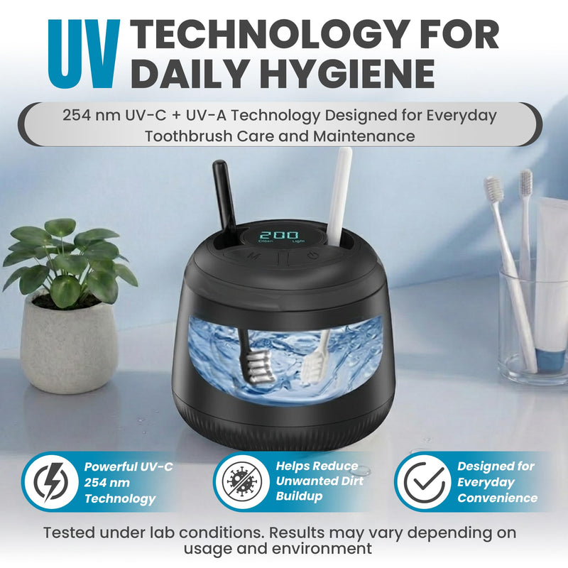 Jetfresh Ultrasonic Retainer Cleaner Machine | Dental Pod Cleaner with 48kHz Frequency | UV Dental Cleaning Pod for Aligners, Dentures, Mouth Guards, Braces & Jewelry 4 Modes, Digital Timer, 200ML BLACK