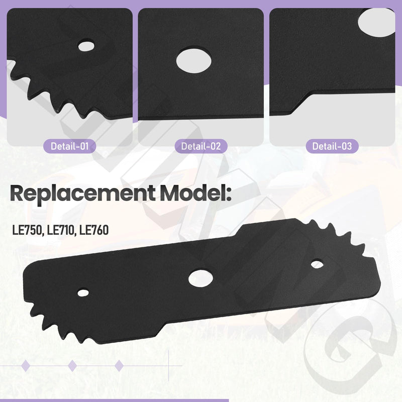 EB-007 7.5-Inch Edge Hog Heavy-Duty Edger Replacement Blade, Compatible with Black-Decker Heavy Duty Edger, 4chunk Indicators - Fits Model LE750, LE710, LE760