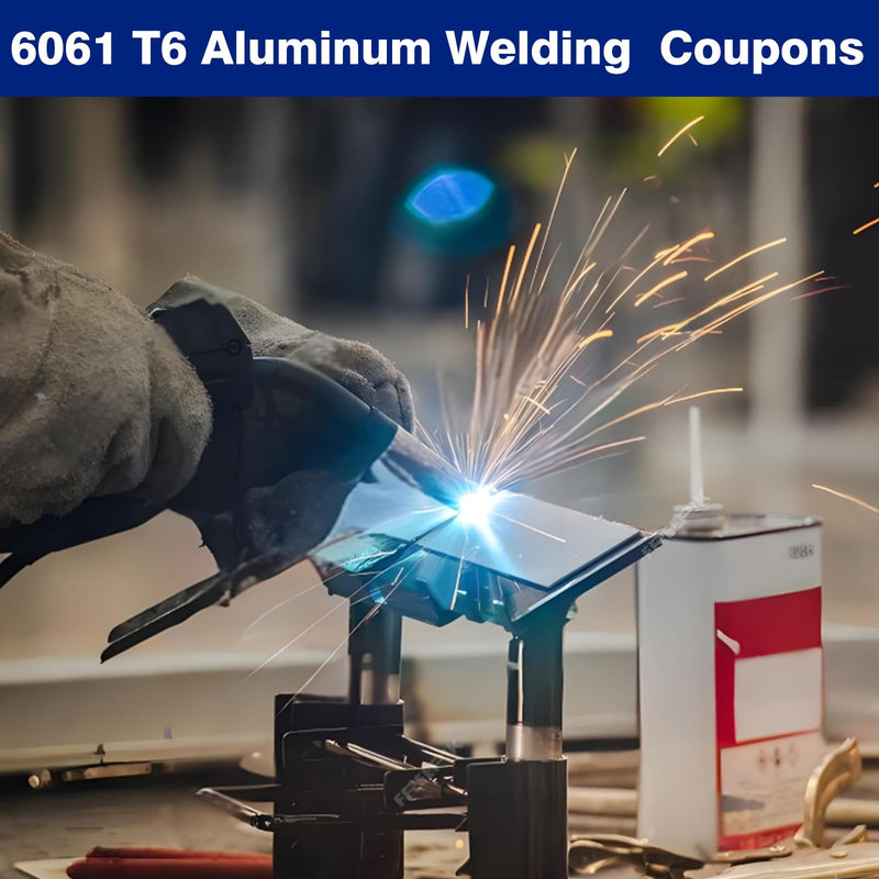 Coopay 48 Pack 6061 T6 Aluminum Sheet Welding Kit, 2” x 4” Welding Coupons, 3/16", 1/8", 1/16", 1/32" Thick, 12 PCS Each, DIY Weld Practice Kits Beginners for Mig Tig Stick MMA Arc Gas Heat Treatable