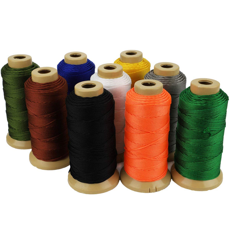 656 Feet Twisted Nylon Line Twine String Cord for Gardening Marking DIY Projects Crafting Masonry (White, 1mm-656 feet) White