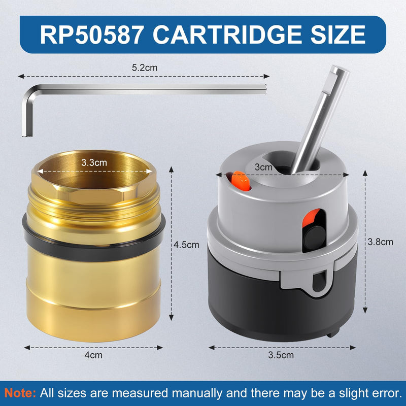 RP50587 Delta Faucet Cartridge Replacement for DST Single Handle Kitchen and Lavatory Sink Faucets Repair Parts, Compatible with Delta RP50587 Cartridge Valve w/ RP51503 Bonnet Nut